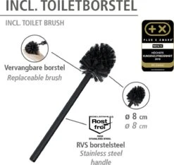 WENKO Toiletbutler Rivalta RVS Mat - Toiletborstel Met Houder, Toiletrolhouder En Reserverolhouder -Badkamerproducten Winkel 1200x1136 4