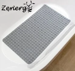 Zenergy Badmat - Antislipmat - Douchemat - Grijs - 70x40cm - Antislipmat Bad - Antislipmat Douche - Schimmelbestendig - Met Zuignappen - Wasbaar -Badkamerproducten Winkel 1200x1143 13