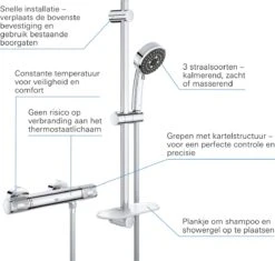 GROHE QuickFix Precision Feel Thermostatische Douchekraan - Met Glijstangset - EcoJoy - CoolTouch - Chroom - 34791000 14 GROHE QuickFix Precision Feel Thermostatische Douchekraan - Met Glijstangset - EcoJoy - CoolTouch - Chroom - 34791000 -Badkamerproducten Winkel 1200x1143