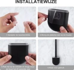 WC Borstel – Siliconen – Zwart – WC Borstel Met Houder – Vrijstaand – Hangend – WC Borstel En Houder – WC Borstel Zwart -Badkamerproducten Winkel 1200x1143 4