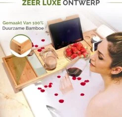 Krexs - Badplank – Badbrug - Badplank Voor In Bad – Badrekje - Badtafel - Badkuip Plank - Bamboe Badplank -Badkamerproducten Winkel 1200x1150 6