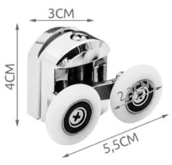 T.R. Goods - Douchedeur Wielen Set Van 8 Stuks Verchroomd - Roestvrij Verchroomd - Reserve Douche Deur Rollers Geleiders Rolletjes - Schuifdeur Katrollen Douchecabine Wieltjes - Set Van 8 Stuks -Badkamerproducten Winkel 1200x1152