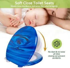 IGOODS WC-brillen - Toiletbrilhoes - 1 St - Universeel - Toiletdeksel Met Softclose - Houten Toiletdeksel - Marineblauw -Badkamerproducten Winkel 1200x1153 17