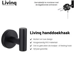 Toiletaccessoireset Zwart 3-delig - Luxe Toilet Set - Toiletborstel Met Houder - Toiletrolhouder Met Klep - Handdoekhaak -Badkamerproducten Winkel 1200x1156 7