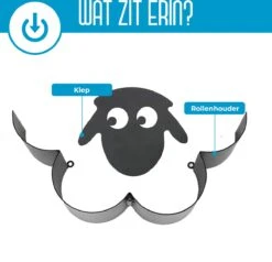 Schaap Toiletrolhouder| Extensso® | - Wc Rolhouder - Wc Rolhouder Zwart - Wc Rolhouder Staand - Wc Rolhouder Zonder Boren - Toiletrolhouder Staand - Zonder Boren - Toiletrolstandaard - Kerst Cadeau - Cadeautjes -Badkamerproducten Winkel 1200x1157 5