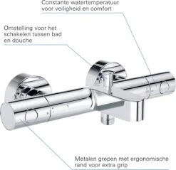 GROHE Grohtherm 800 Cosmopolitan Thermostatische Badkraan - Incl. Omstel En Koppelingen - Chroom - 34766000 -Badkamerproducten Winkel 1200x1160 8