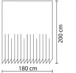 Livetti | Douchegordijn - Shower Curtain | 180x200 | Licht Grijs | One Stk | Polyester | Inclusief Ringen | 1800694 -Badkamerproducten Winkel 1200x1161