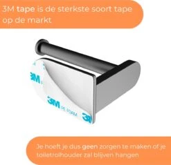 Nevana Toiletrolhouder - WC Rolhouder - Toiletpapier - Papier Rol Houder - Zelfklevend - Zonder Boren - Zwart - RVS -Badkamerproducten Winkel 1200x1162 5