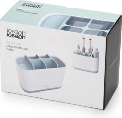 Joseph Joseph Badkamer Easy-Store Tandenborstelorganiser Large - 16.8x8.4x12.6 Cm - Creme/licht Blauw -Badkamerproducten Winkel 1200x1162 8