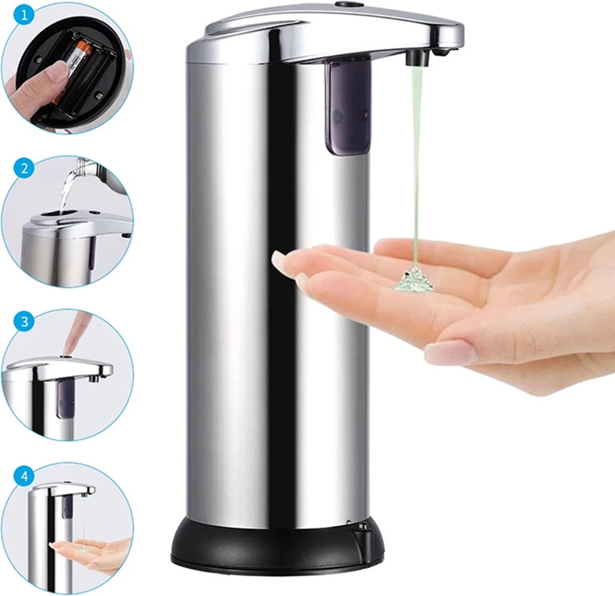 Merkloos Automatische Foam Dispenser - Schuim - Zeep - Vloeistofdispenser - Hygiëne - Bewegingssensor - Schuimzeep Dispenser - Zeeppompje 3 Merkloos Automatische Foam Dispenser - Schuim - Zeep - Vloeistofdispenser - Hygiëne - Bewegingssensor - Schuimzeep Dispenser - Zeeppompje