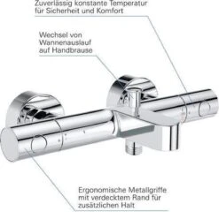 GROHE Grohtherm 800 Cosmopolitan Thermostatische Badkraan - Incl. Omstel En Koppelingen - Chroom - 34766000 -Badkamerproducten Winkel 1200x1165 10