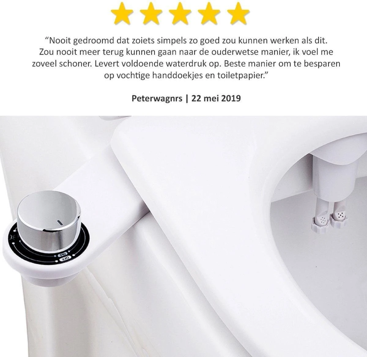 Bidet Handdouche Toilet Sproeier Shattaf Sprayer WC Papier Besparend - Dubbel Spray Koud Water - Badkamer Accessoires - Freshole® 9 Bidet Handdouche Toilet Sproeier Shattaf Sprayer WC Papier Besparend - Dubbel Spray Koud Water - Badkamer Accessoires - Freshole® - Afbeelding 7