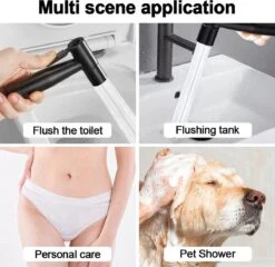 BOTC Bidet Handdouche - Shattaf - Bidet Sproeier - Bidetkraan - Zwart -Badkamerproducten Winkel 1200x1167