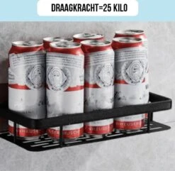 Merkloos Jawes- Wandrek- Zwart- 1stuk- Doucherek- Zonder Te Boren- Wandrek Zonder Boren- Wandrekje -Badkamerproducten Winkel 1200x1169 4