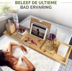 Krexs - Badplank – Badbrug - Badplank Voor In Bad – Badrekje - Badtafel - Badkuip Plank - Bamboe Badplank -Badkamerproducten Winkel 1200x1169 6