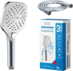 BADO Douchekop Met Slang - Handdouche - Douchekop - Waterbesparend - Doucheslang - Chroom