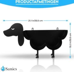 Sanics Reserverolhouder Vrijstaand - Hangend - Wandhouder - Hond - Zwart - Dier -Badkamerproducten Winkel 1200x1170 4
