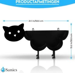 Sanics Reserverolhouder Vrijstaand - Hangend - Wandhouder - Kat - Zwart -Badkamerproducten Winkel 1200x1170 5