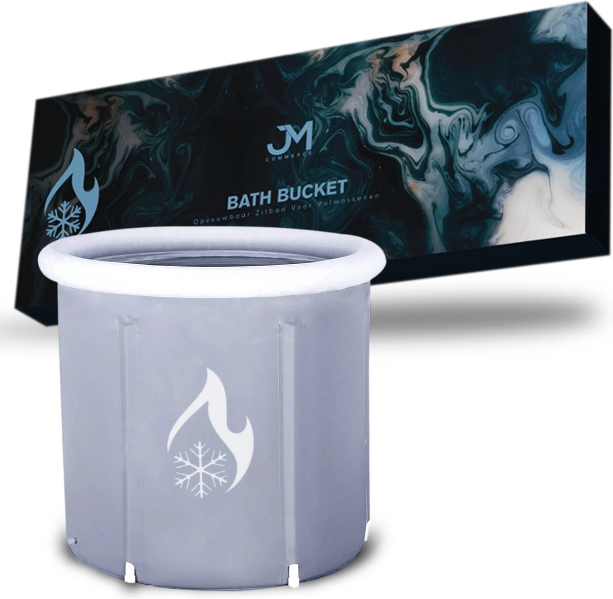 Zitbad Voor Volwassenen - Bath Bucket - Ijsbad - Ice Bath - Inklapbaar Bad - Wim Hof Methode - Opblaasbaarbad - Inclusief Voetpomp - Inclusief Ingebouwd Zitkussen - Grijs 3 Zitbad Voor Volwassenen - Bath Bucket - Ijsbad - Ice Bath - Inklapbaar Bad - Wim Hof Methode - Opblaasbaarbad - Inclusief Voetpomp - Inclusief Ingebouwd Zitkussen - Grijs