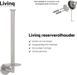 Toiletaccessoireset RVS 4-delig - Luxe Toilet Set - Toiletborstel Met Houder - Toiletrolhouder Met Klep - Reserverolhouder - Handdoekhaak - Zilver - Toiletset -Badkamerproducten Winkel 1200x1172 4