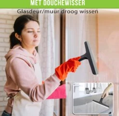 Doucherek Zonder Boren Inclusief Douchewisser - Aan Douchewand - Zwart - Ophangbaar - Zuignap - 2 Laags - Wiper - Shower Rack - Valentijnsdag Cadeau -Badkamerproducten Winkel 1200x1172 9