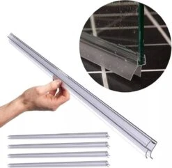 Minismus Douchedeurafdichting Met Waterkering (2 Strips Van 1 Meter, Makkelijk Inkortbaar) - Waterstopper Geschikt Voor Glas Van 6 Tot 8 Mm - Douchedorpel - Lekstrip Voor Horizontale Bevestiging -Badkamerproducten Winkel 1200x1173