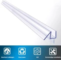 Minismus Douchedeurafdichting Met Waterkering (2 Strips Van 1 Meter, Makkelijk Inkortbaar) - Waterstopper Geschikt Voor Glas Van 6 Tot 8 Mm - Douchedorpel - Lekstrip Voor Horizontale Bevestiging -Badkamerproducten Winkel 1200x1175 1