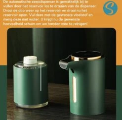 Green Lush Comfort - Automatische Zeepdispenser Voor Desinfecterende Gel - Desinfectie Dispenser - No Touch Zeep Pomp - Handsfree Zeeppomp Elektrisch - Sensor - Hygiënisch - Keuken - Badkamer - Toilet -Badkamerproducten Winkel 1200x1176 5