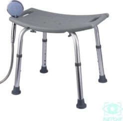 Ketchy Douchekruk - In Hoogte Verstelbaar - Douchekrukje - Roestvrij - 130kg Draagkracht - Comfortabel Zitkussen -Badkamerproducten Winkel 1200x1176 7