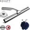 Aquafy Raamwisser RVS - Incl. Douchespons - Douchetrekker Voor Badkamer - Raamwisser Douche - Douchewisser RVS - Luxe Trekker Met Ophanghaak -Badkamerproducten Winkel 1200x1181 2