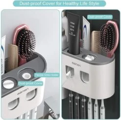 Tandenborstelhouder Badkamer - LB545 – Elektrische Tandenborstel Houder - Opbergbox - Tandenborstel - Automatische Tandpasta Knijper Dispenser - Badkamer Accessoires -Badkamerproducten Winkel 1200x1187 7