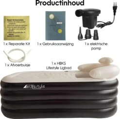 HBKS Lifestyle Bad – Opblaasbaar Ligbad – Bath Bucket – Zitbad Voor Volwassenen - Ijsbad Wim Hof Methode - Badkuip – Ice Bath – Zwart -Badkamerproducten Winkel 1200x1189 17