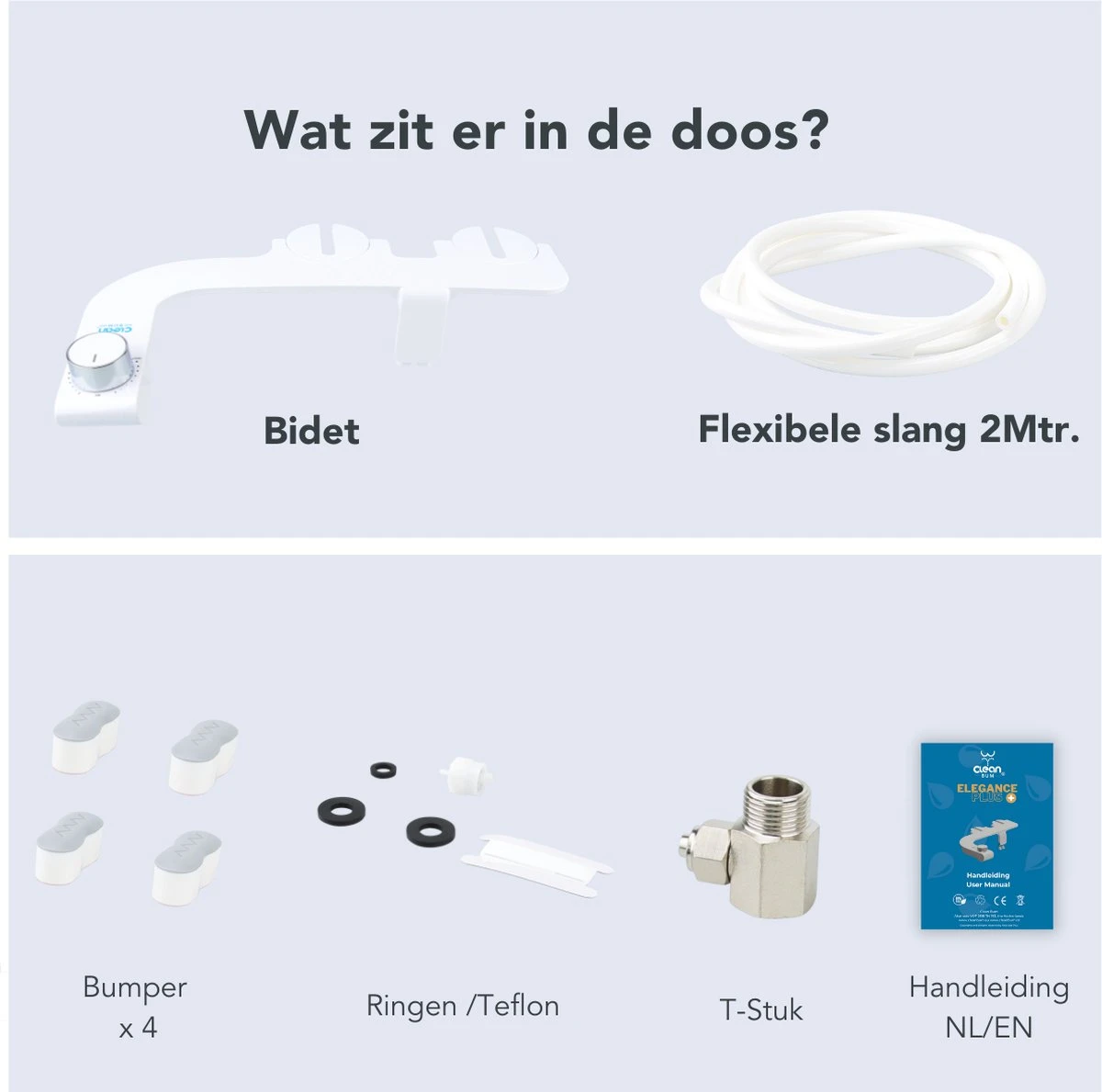 Clean Bum® Elegance Plus Bidet WC- Dubbele Sproeikop - Easy Fit Systeem 6 Clean Bum® Elegance Plus Bidet WC- Dubbele Sproeikop - Easy Fit Systeem - Afbeelding 4