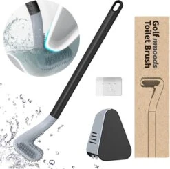 Mmoods Siliconen Golf Toiletborstel – WC Borstel Met Houder – Flexibele Siliconen WC Borstel – Antibacterieel – Hygiënisch – Zwart -Badkamerproducten Winkel 1200x1190 2