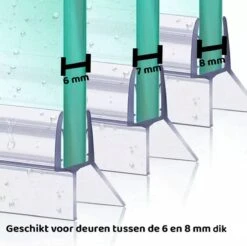 Minismus Douchedeurafdichting Met Waterkering (2 Strips Van 1 Meter, Makkelijk Inkortbaar) - Waterstopper Geschikt Voor Glas Van 6 Tot 8 Mm - Douchedorpel - Lekstrip Voor Horizontale Bevestiging -Badkamerproducten Winkel 1200x1193 3