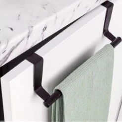 Handdoekstang VALI - 23cm - ZWART (keukenrekje - Handdoekhouder - Handdoekstang - Kastdeur Handdoekrek - Keukenkast Deur Handdoek/Vaatdoek Houder - Deurhanger - Deurhaak Keuken) -Badkamerproducten Winkel 1200x1193 8