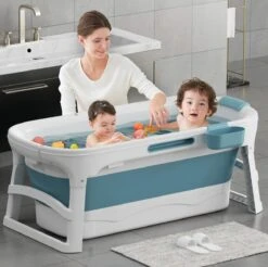 Simple Fix Zitbad - 115cm - Opvouwbaar Bad - Bath Bucket - Zitbad Voor Volwassenen & Kinderen - 160L - Blauw -Badkamerproducten Winkel 1200x1194 14