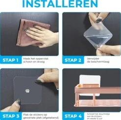 BrandtBergkamp RVS Doucherek 2 Laags – Zonder Boren – Doucherekje Hangend – Badkamerrek Zilver 20 BrandtBergkamp RVS Doucherek 2 Laags – Zonder Boren – Doucherekje Hangend – Badkamerrek Zilver -Badkamerproducten Winkel 1200x1194 5