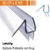 Simple Fix Lekstrip - Douchestrip - Waterkering - 90CM Lang - 8MM Glasdikte - Lekdorpel & Dubbele Middenlip -Badkamerproducten Winkel 1200x1195