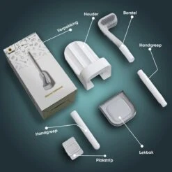 Bradey Toiletborstel Siliconen - WC Borstel Met Houder - Optimale Hygiëne - Golfclub-vorm - Komt In Alle Hoeken -Badkamerproducten Winkel 1200x1195 11