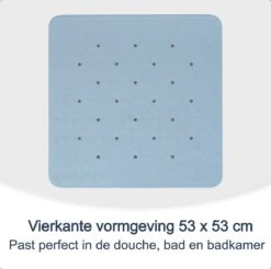 Douchemat Antislip Blauw - 53 X 53 Cm - Antislipmat Douche - Badmat -Badkamerproducten Winkel 1200x1195 16