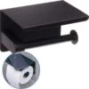 Sanics WC Rolhouder Zwart – Toiletrolhouder Zonder Boren – Met Plankje - Zelfklevend - RVS 2 Sanics WC Rolhouder Zwart – Toiletrolhouder Zonder Boren – Met Plankje - Zelfklevend - RVS -Badkamerproducten Winkel 1200x1196 4