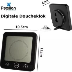 Merkloos Badkamerklok Digitaal - Douche Timer & Klok - Zuignap - Zwart 13 Merkloos Badkamerklok Digitaal - Douche Timer & Klok - Zuignap - Zwart -Badkamerproducten Winkel 1200x1197 17