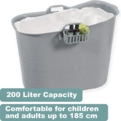 Zitbad Voor Volwassenen - Bath Bucket - Grijs - 200L -Badkamerproducten Winkel 1200x1197 18