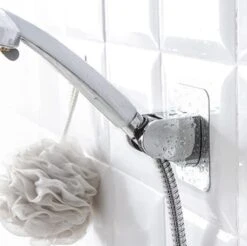 Merkloos Douchekophouder – Douchekop Houder – Handdouchehouder – Douchehouder - Zonder Boren – Verstelbaar - Zelfklevend - Met Haakje -Badkamerproducten Winkel 1200x1197 2