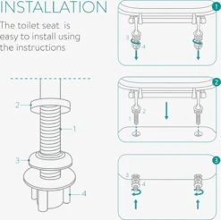 Navaris Toiletbril Met Glitter Design - Transparante Wc-bril 42 X 36 X 4,5 Cm - Makkelijk Te Bevestigen -Badkamerproducten Winkel 1200x1197 23