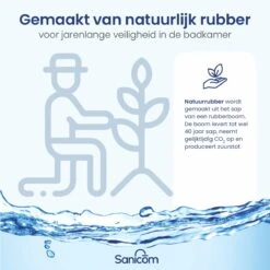 Merkloos Douchemat - Antislip Mat - Antislipmat Douche - Badmat - ​​Schimmelbestendig - Met Zuignappen - Wasbaar - Grijs -Badkamerproducten Winkel 1200x1198 46