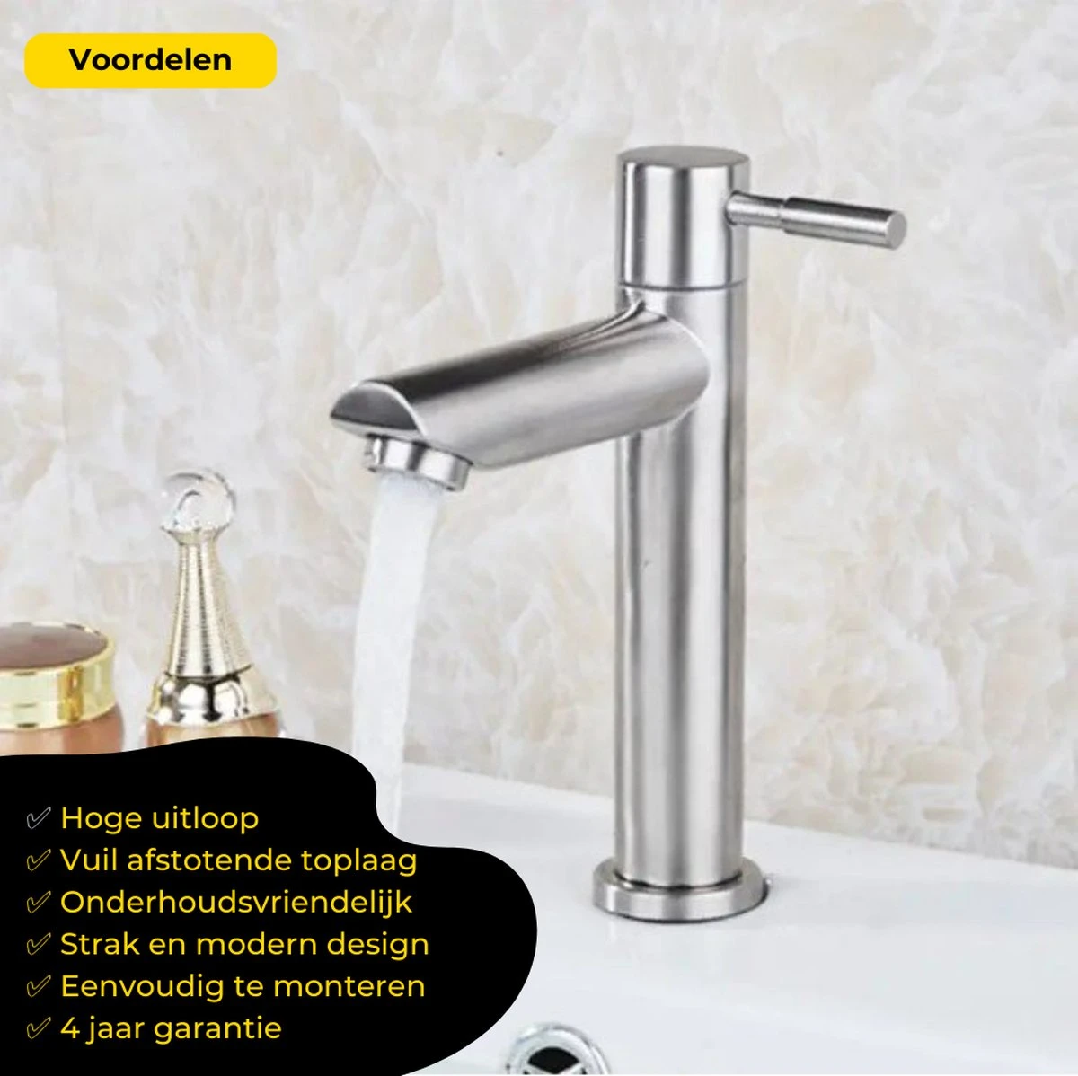 Stylumo Toiletkraan Chroom – Fonteinkraan RVS – Koudwaterkraan – WC Kraan – Alleen Koud Water 5 Stylumo Toiletkraan Chroom – Fonteinkraan RVS – Koudwaterkraan – WC Kraan – Alleen Koud Water - Afbeelding 3