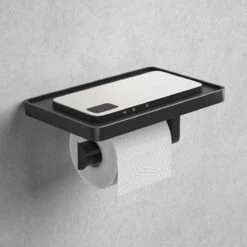SaniRay Toiletrolhouder Met Telefoonhouder - Toiletrolhouder Met Planchet Voor Telefoon - Kunststof - WC Rolhouder Met Plankje Voor Telefoon. -Badkamerproducten Winkel 1200x1200 1031