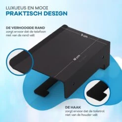 WITTS WC Rolhouder Met Plankje - Zelfklevend - Hoge Kwaliteit - Toiletrolhouder -Badkamerproducten Winkel 1200x1200 1055